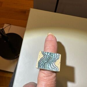 Unique Wave Pattern Ring from BoldB made in Australia size 9. Never worn.